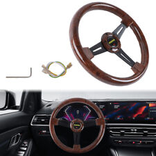 350mm 14 Jdm Momo Abs Hard Wood Color Steering Wheel 6 Holes
