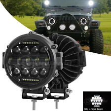 7 Inch Round Led Light Pod Bar Spot Flood Beam Driving Lamps Suv Offroad Truck