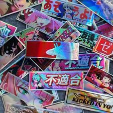 32 Pcs Holographic Anime Manga Waifu Jdm Car Decal Stickers - No Duplicates