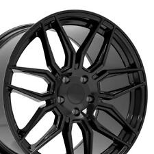 19 20 Staggered Black Wheels Set Fit Corvette C8 Z06 Style Rims