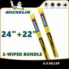 2-wipers 24 22 For Michelin Windshield Beam Wiper Blades - 25-240 25-220
