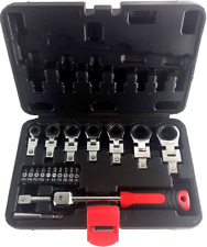 20-pc. 12-pt Flexible Head Ratcheting Box Spanner Combination Wrench Metric Set