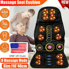 8 Massage Style Seat Vibration Neck Back Massager Cushion Car Chair Heating Pad