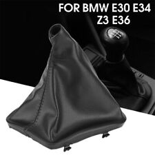 Leather Shifter Shift Knob Gear Gaiter Boot Cover For Bmw E30 E34 E36 E46 Z3 New