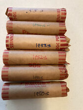 1950-s-1955-s Lincoln Wheat Cent Roll Set 6 Solid Date S Rolls 300 Coins