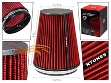 Rtunes Racing Red 6 152mm Inlet Universal Truck Cone Dry Air Intake Filter