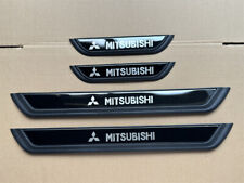 Black Car Door Scuff Sill Cover Panel Step Protector For Mitsubishi Accessories