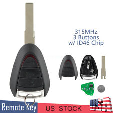 Full Remote Key Fob 3b 315mhz Id46 Chip For Porsche Boxster S Cayman 911 987 996
