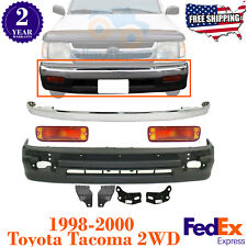 Front Bumper Cover Chrome Trim Lights For 1998-2000 Toyota Tacoma 2wd