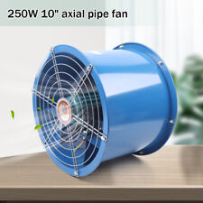10 Axial Fan Cylinder Pipe Spray Booth Paint Fumes Exhaust Fan 250w 110v