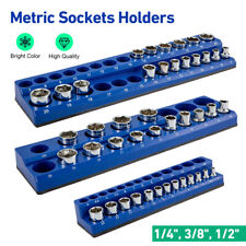 Magnetic Socket Organizer Socket Holder 3 Pcs 12 38 14-in Metric Storage Tray