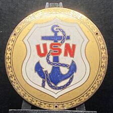 Vintage United States Navy Usn License Plate Topper Rare