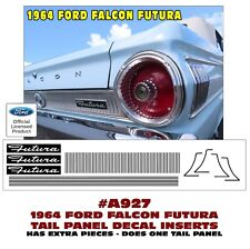 A927 1964 Ford Falcon Futura - Tail Panel Pinstripe Decal Insert Kit