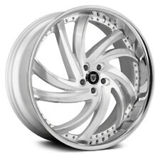 22 Lexani Turbine Stagger Silver Ss Chrome Lip Wheels Rims Tires Bmw 645 750