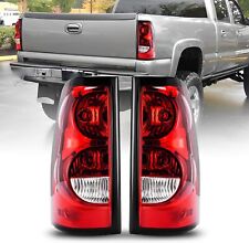 Pair Red Tail Lights Brake Lamps For 1999-2006 Chevy Silverado 1500 2500 3500