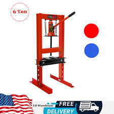 6 Ton13000lbs Steel H-frame Hydraulic Shop Press With Stamping Plates To Bend