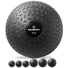 Slam Ball 10-40 Lb - Weighted Medicine Fitness Ball With Easy Grip Tread