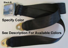 Retro Vintage 2 Point Seatbelt Chrome Lift Lap Seat Belt - Specify Color - 74