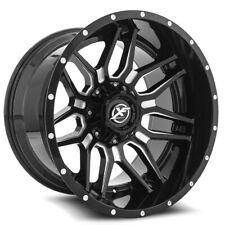 24x14 Xf Off-road Xf-222 Gloss Black Milled Wheels 6x1356x5.5 -76mm Set Of 4