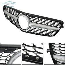 Front Bumper Grill Grille For 2008-2014 Mercedes Benz C-class W204 Diamond Look