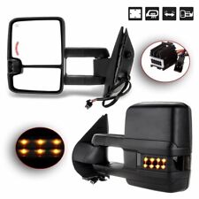 Pair For 2007-2014 Chevy Silverado Sierra Towing Power Heated Led Signal Mirrors
