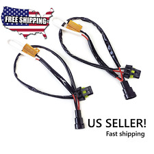 2x 9006 9005 H10 Led Drl Lamp No Error Load Resistors Wiring Harness Canbus Cree