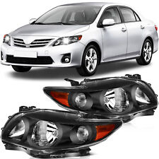 For 2009-2010 Toyota Corolla S Ce Le Xle Xrs Headlights Assembly Black Housing