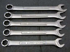 Vintage Craftsman 5pc Metric 6pt Combination Wrench Set 6 Point Box Made In Usa