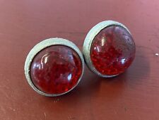Accessory Red Glass Reflector Jewel Pair Vintage Hot Rod Trog Scta