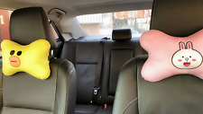 2pcs Cartoon Animal Pattern Car Seat Head Neck Rest Pillow Headrest Soft Cushion