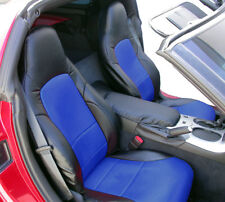 For Chevy Corvette C6 2005-2013 Blackblue Iggee Custom Full Set Seat Covers
