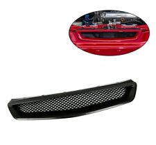 For 96-98 Honda Civic Ejek Jdm Type R Black Mesh Abs Front Hood Grille Grill
