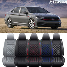 For Volkswagen Vw Jetta Gli Car Seat Cover Full Set Cushion Deluxe Pu Leather