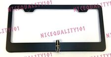3d Lincoln Stainless Steel Black Finished License Plate Frame