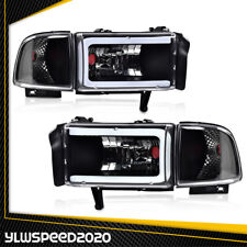 Headlights Lamps Led Tube C Light Bar Fit For 94-02 Dodge Ram 1500 2500 3500