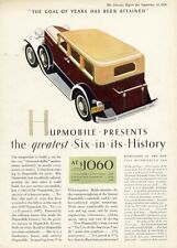 Hupmobile Six 1930 Auto Car Ad 5 Passenger 4 Door Sedan