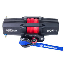 Viper V2 Atvutv Winch Kit 6000lb - 40 Ft Winch Assembly Blue Synthetic Rope