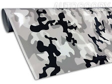 12 X 60 Snow Camo Camouflage Vinyl Film Wrap Decal Air Bubble Free 1ft X 5ft