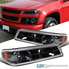 Fits 2004-2012 Chevy Colorado Gmc Canyon Pearl Black Corner Lights Signal Lamps