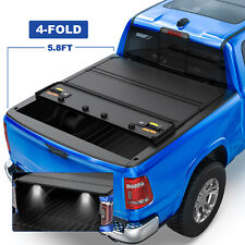 4-fold 5.8ft Hard Truck Bed Tonneau Cover For 2014-18 Chevy Silverado Gmc Sierra