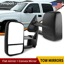 Pair Manual Fold Tow Mirrors For 99-06 Chevy Silverado Gmc Sierra 1500 2500 3500
