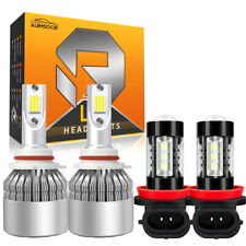 For Gmc Sierra 2500 Hd 2015 Combo Led Headlight Kits High Low Beam Fog Bulbs