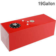 19 Gallon Aluminum Fuel Tank Red Race Fuel Cell Gas Tank W Cap Level Sender