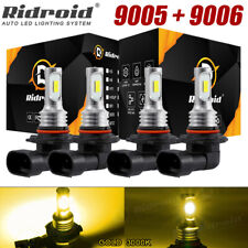 3000k Yellow Led Headlight Bulbs Combo Kit 9005 9006 Light Bulb High Low Beam 4x