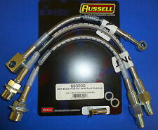 Russell 693000 Stainless Steel Braided Brake Line Hose Kit Mustang 1979-1986