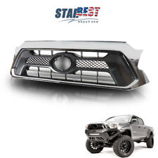 New For 2012 2013 2014 2015 Toyota Tacoma Front Bumper Grille Chrome Shell Black