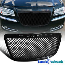 Fits 2011-2014 Chrysler 300 300c Black Mesh Honeycomb Style Front Hood Grille