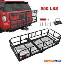 Foldable Rack Cargo Carrier Basket Trailer Hitch Kit For Suv Pick-up Camper Car