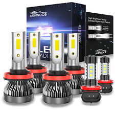 6pcs Led Headlight High Low Beam Fog Light Bulbs Kit For 2016-2023 Toyota Tacoma
