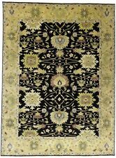 Black Floral Osh Chobi Large 9x12 Peshawar Oriental Rug Farmhouse Decor Carpet